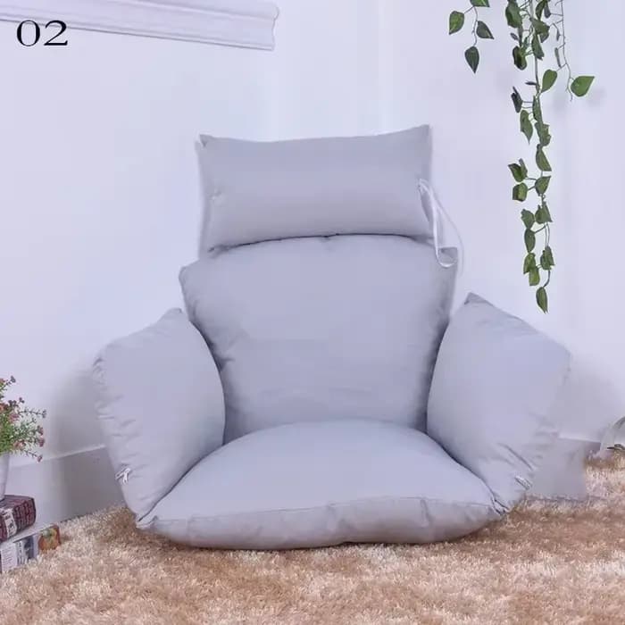 Juste de coussin en coton pour chaise pivotante et taie d'oreiller d'extérieur, couleur unie, motif