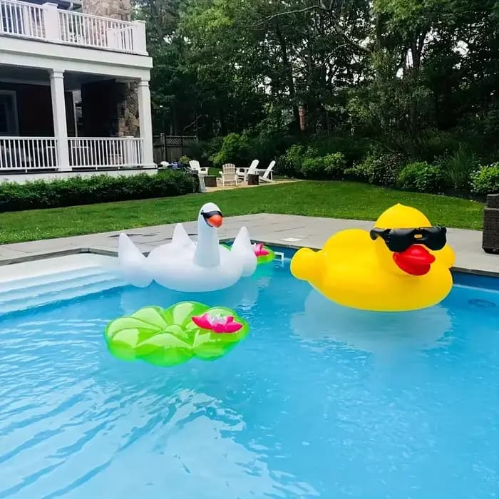Lit flottant épais pour piscine, matelas pneumatique, canard géant, chaise longue gonflable, adaptée