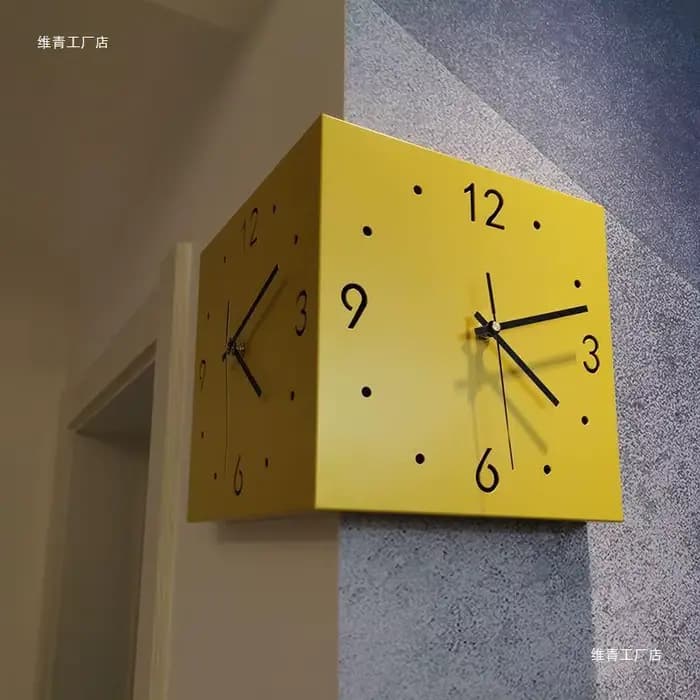 Horloge murale pour salon, horloge murale créative simple et moderne, sans perçage, horloge carrée t