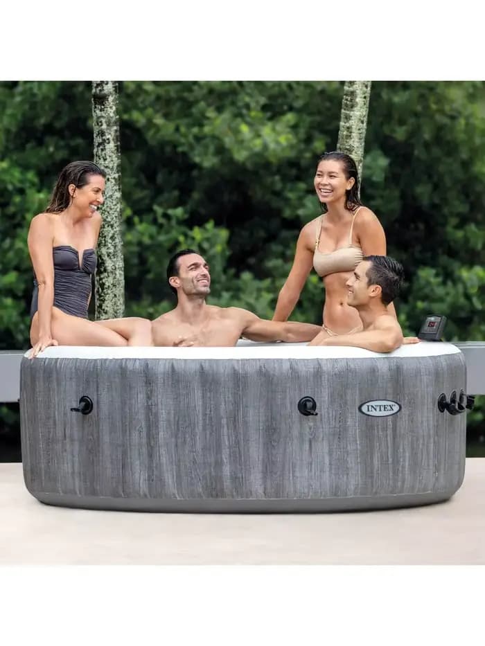 28439EP PureSpa Plus Greywood gonflable jacuzzi Bubble Jet Spa et Kit d'accessoires d'entretien avec