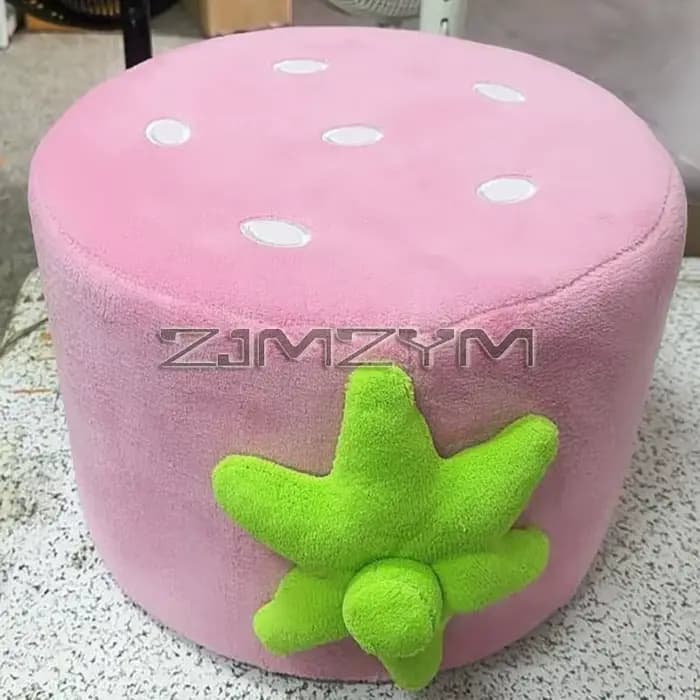 Canapé d'angle pour lecture, petit canapé combiné pour maternelle, canapé en tissu motif fraise mign