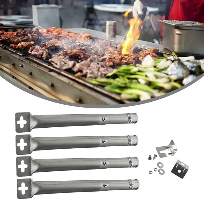 Brûleurs universels de tube de jardin en acier inoxydable, barbecue extérieur, barbecues, fumoirs de