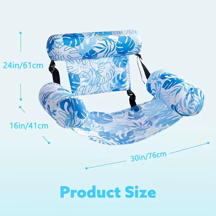 Fauteuil flottant gonflable pour adultes, chaise longue flottante, flotteur de piscine gonflable, ch