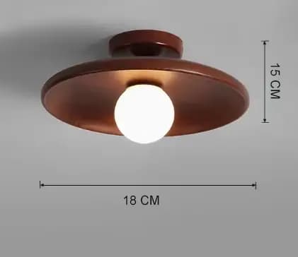 Plafonnier rond en bois plafonnier nordique pour vestiaire chambre salle d'étude couloir décor à la