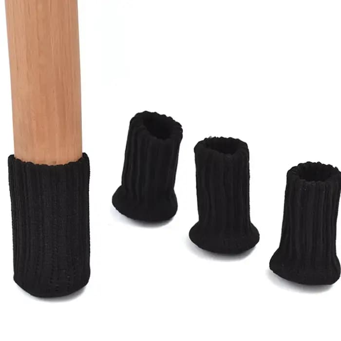 24/4 pièces pieds de meubles protecteurs tricotés pieds de chaise sol coussinets antidérapants pieds