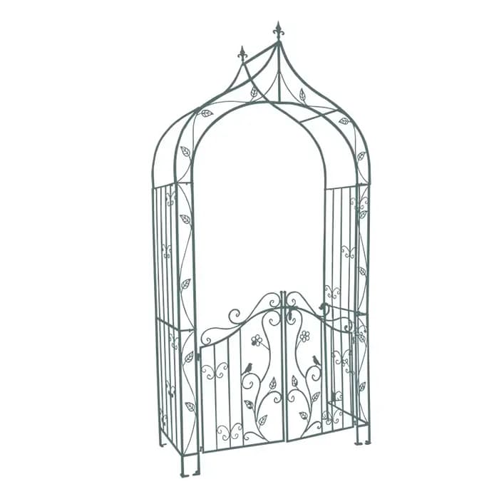 Arche de jardin décorative en fer forgé, en métal, pour l'extérieur
