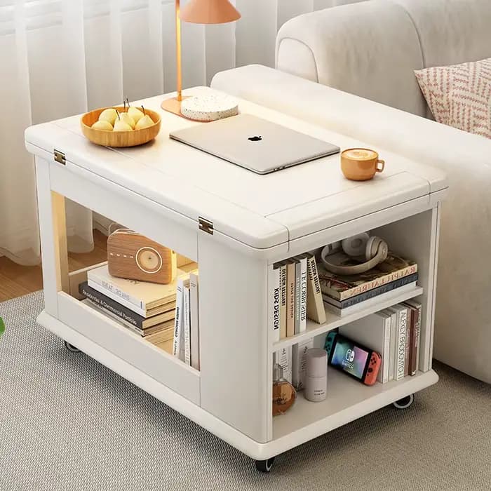 Table basse pliante mobile de salon, armoire latérale de canapé à la maison, table d'appoint mobile,
