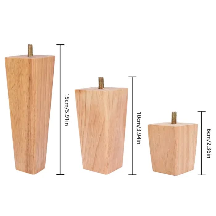Pieds de meubles en bois naturel pieds de Table solides canapé armoires pieds lit Table chaise rempl