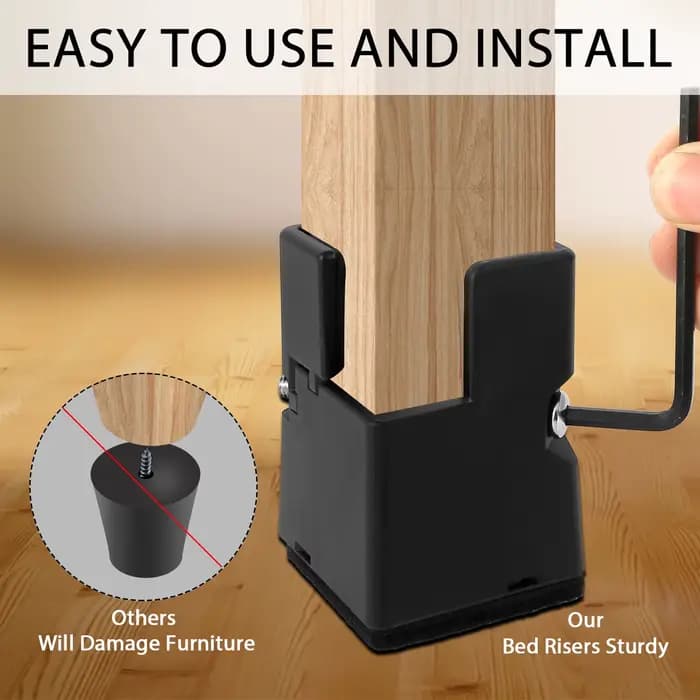 4/8 pièces réglable chaise Riser vis pince 5/10cm hauteur robuste canapé Tables lit meubles Risers b
