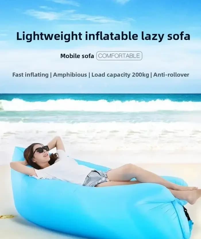 Canapé gonflable plage Air canapé pliant Camping gonflable canapé-lit sac de couchage simple