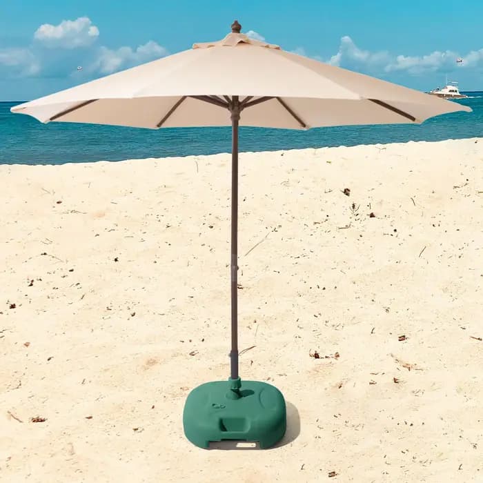 Base de parasol de plage stable à remplir d'eau, support d'ombrage extérieur pour patio, jardin, bal