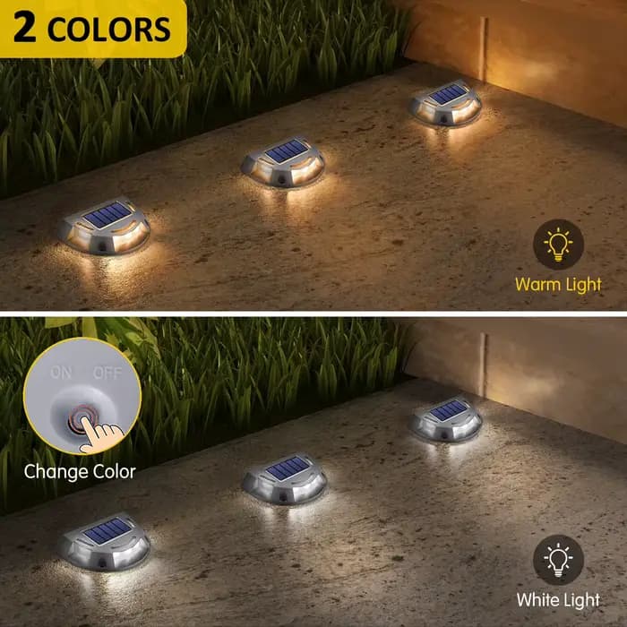 Lampes de sécurité LED étanches pour pont extérieur, marqueur d'allée, lumières solaires pour jardin