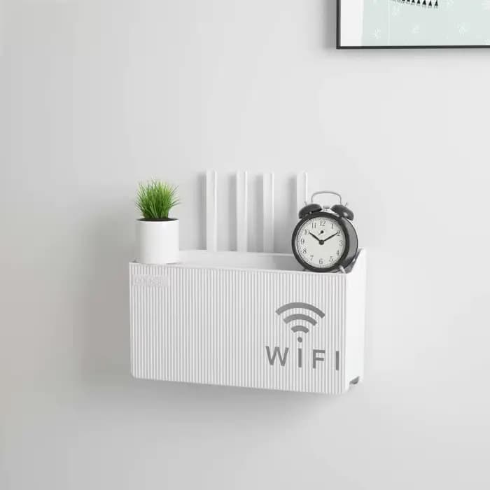 Boîte de rangement pour routeur domestique, WIFI sans fil, décodeur TV, support de rangement mural,