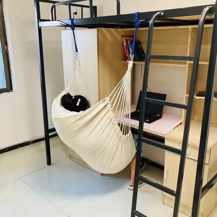 1pc loisirs tissu hamac chaise extérieure balançoire chaise hamac dortoir hamac chaise Anti renverse