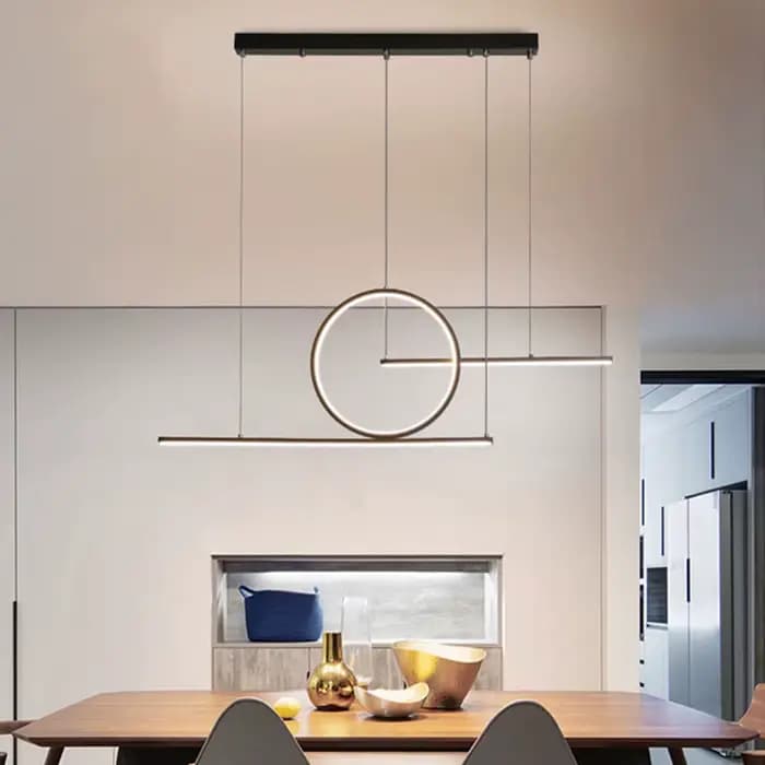 Plafonnier LED suspendu au design moderne minimaliste, éclairage d'intérieur, luminaire décoratif de