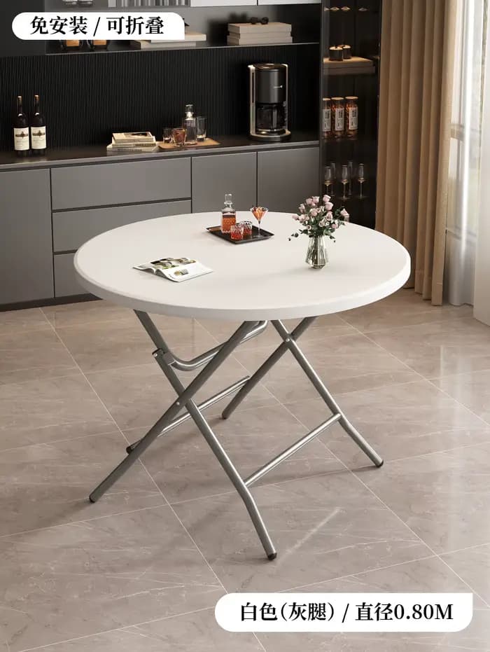 Table à manger extensible, table à manger pour 4 à 12 personnes, ronde peu encombrante pour une util