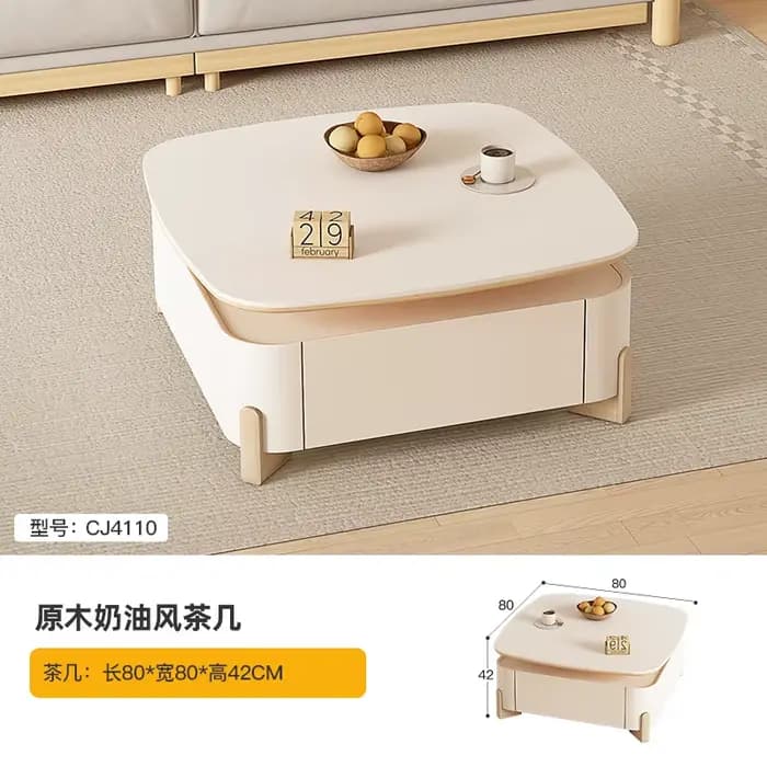 Table basse De luxe moderne carrée Glam ensembles minimalistes Table basse Salon organisateur tiroir