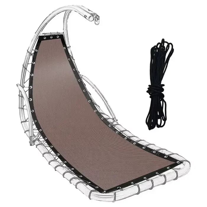 Chaise pivotante suspendue en tissu sans couture, Relaxation de jardin, conception d'installation fa