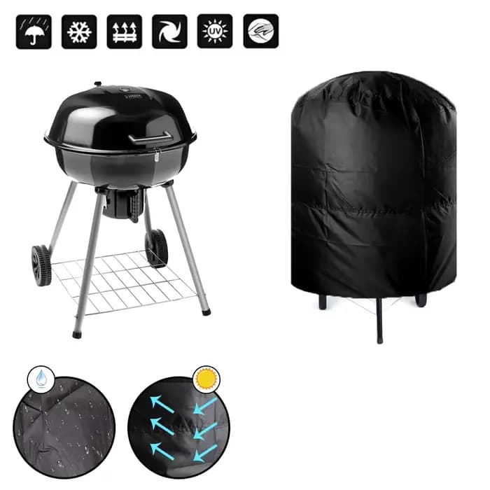 Couverture de Barbecue ronde imperméable pour Camping en plein air, 77x58cm/80x66x100cm, protection