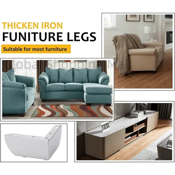 Pieds de Meuble en Métal au Design Minimaliste, pour Canapé, Meuble, Panneau Chi, Support de Télévis