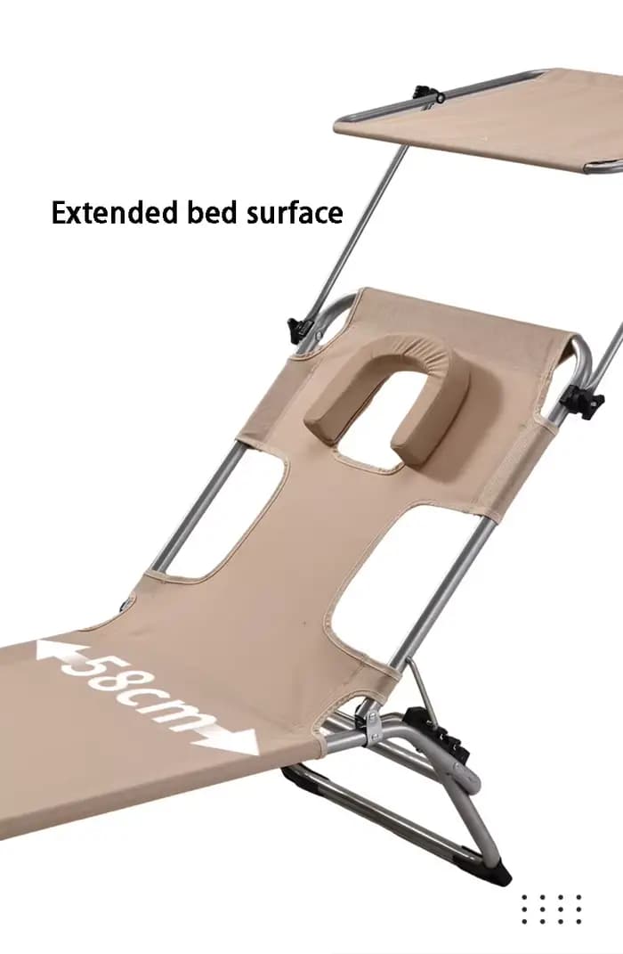 Chaise longue professionnelle d'extérieur pour bronzer, lit pliant confortable pour la relaxation, i