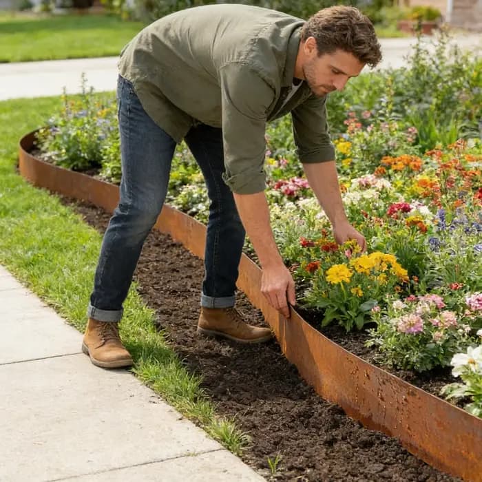 Bordure de jardin moderne en acier