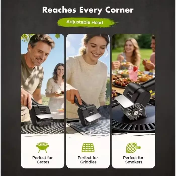 Brosse électrique portative rechargeable pour nettoyer les grilles de barbecue