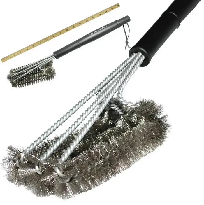 Brosse à Barbecue en Acier Inoxydable, Poils Antiadhésifs, Outil de Nettoyage