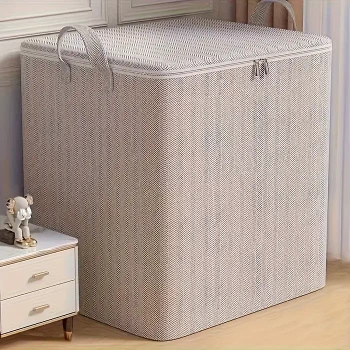 Boîte de rangement Extra Large avec couvercle, Design moderne permettant de gagner de l'espace, Durable pour vêtements, literie, Organization de la maison, garde-robe mobile