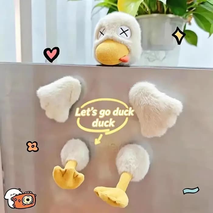 Ornements décoratifs en forme de canard mignon magnétique