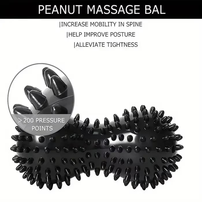 Boule de Massage aux arachides, rouleau de Massage des pieds, boule de Massage des tissus profonds, poignée d'entraînement pour Fascia plantaire, épaules, cou et dos