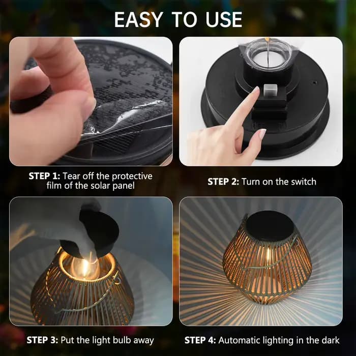 Lanternes solaires lumières