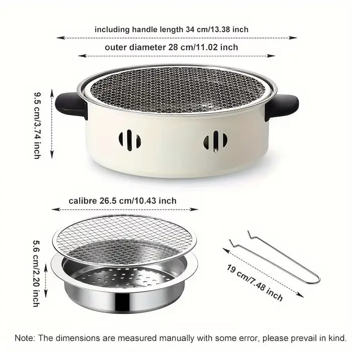1 pièce Gril de table portable polyvalent avec grille