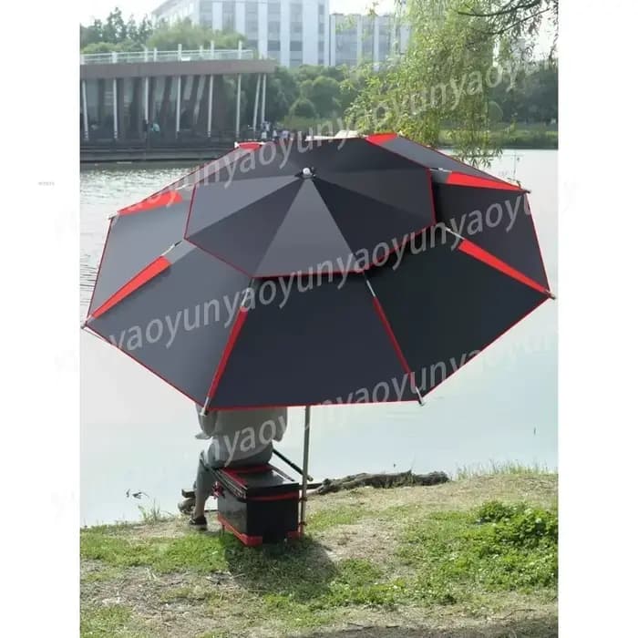 Parasol de jardin double couche pliable 1