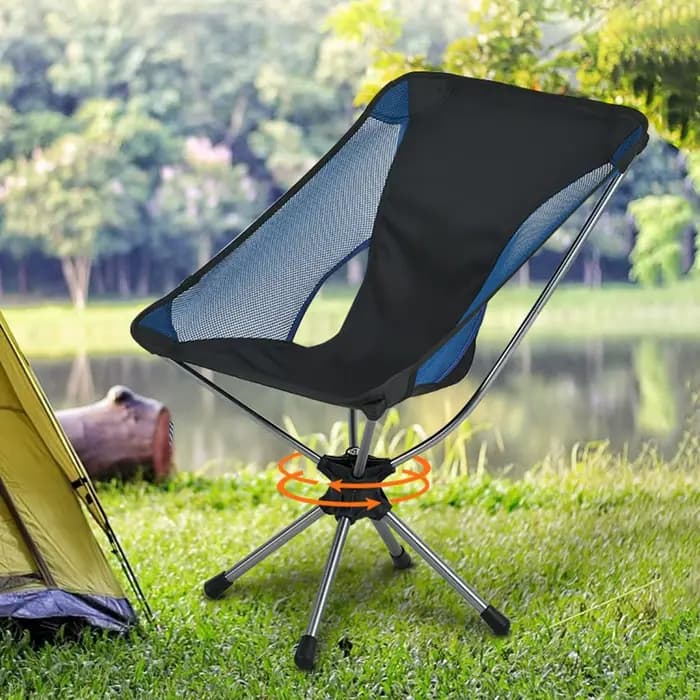 Chaise de camping pliable 360 ° Chaises pivotantes pour adultes