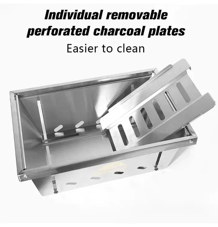 Réchaud d'extérieur pliable en acier inoxydable 304, style coréen, 36cm