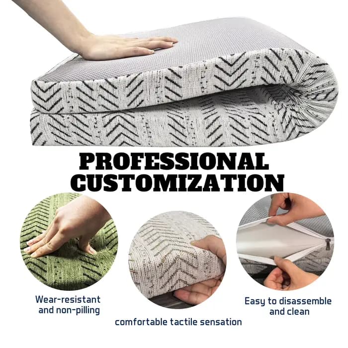 Coussins de banc longs, siège de chaise, canapé, siège, baie vitrée, coussin décoratif 50D, coussin personnalisé hautement élastique