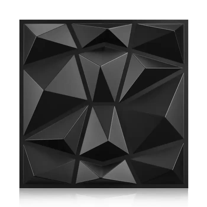 Panneaux muraux 3D pour décoration murale intérieure, panneaux muraux d'accent texturé de diamant moderne pour salon de jeu, paquet de 12/20/30