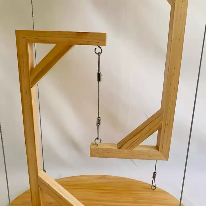 Table flottante en bois massif