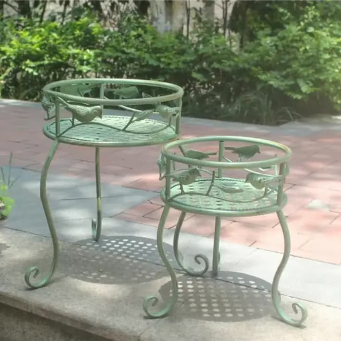 Support de jardin européen en fer forgé pour fleurs