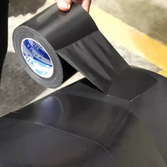 1 rouleau de ruban de Base auto-adhésif en tissu noir pour réparation de canapé en cuir, siège de voiture de moto, pour la réparation de coussins de voiture