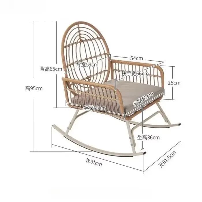 Chaise de salon d'extérieur avec accoudoirs pour balcon