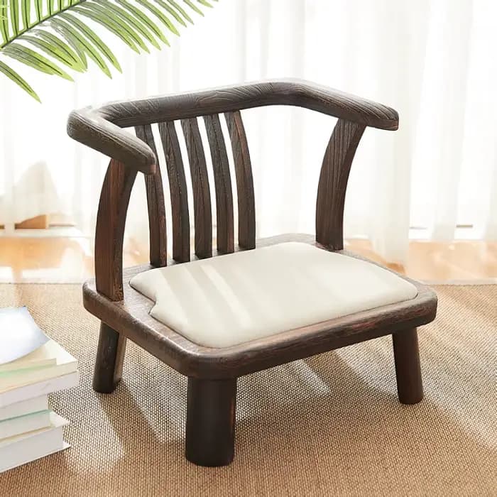 Japon siège bas japonais Tatami méditation Zaisu chaise avec dossier pour salon lit canapé lecture balcon meubles d'appoint