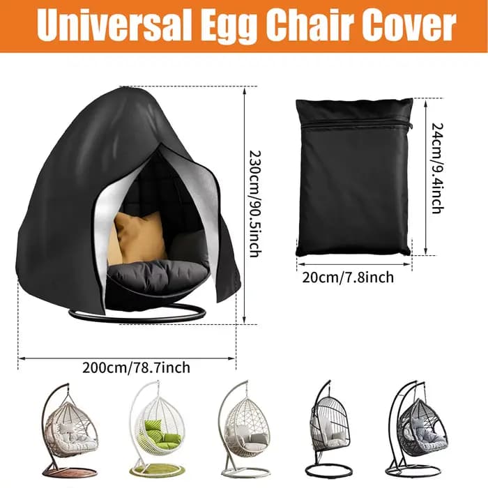 Housse de chaise suspendue d'extérieur imperméable pour chaise œuf