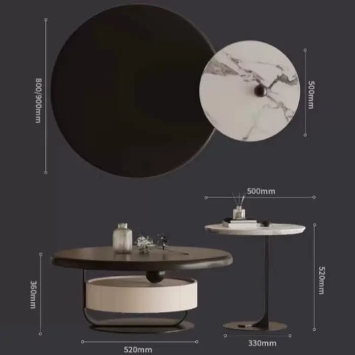 Table basse ronde de salon