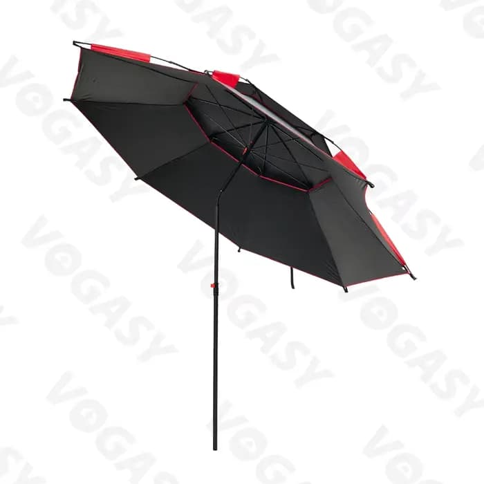 Parasol coupe-vent à double couche pour la plage et la pêche