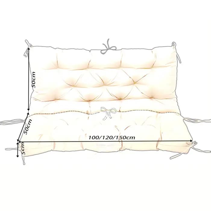 Coussin de remplacement pour banc de jardin