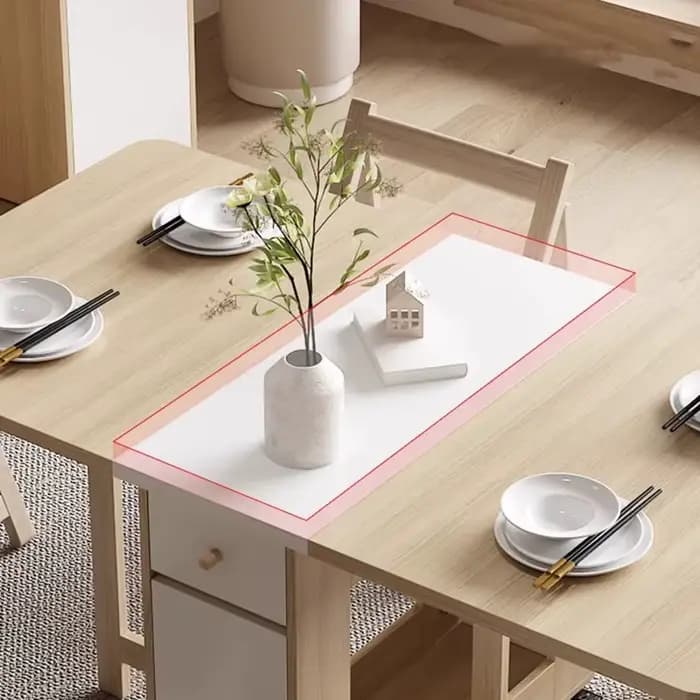 Table à manger pliante ensemble 6 chaises luxe Vintage