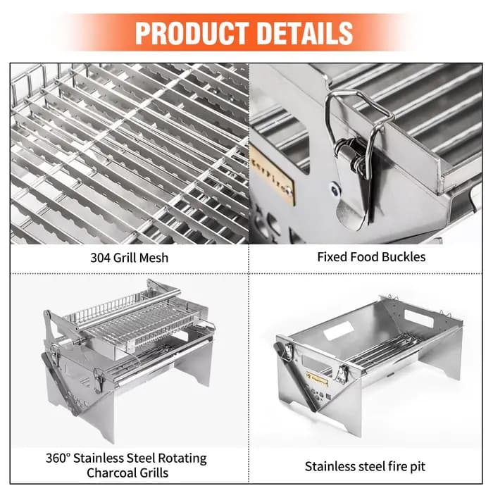 Flip Grill 360 ° Barbecue rotatif