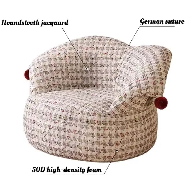 Fauteuil d'appoint vintage de style nordique